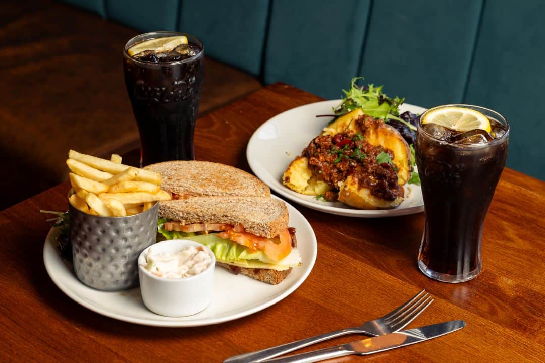 Jacket potato and sandwich lunch offer